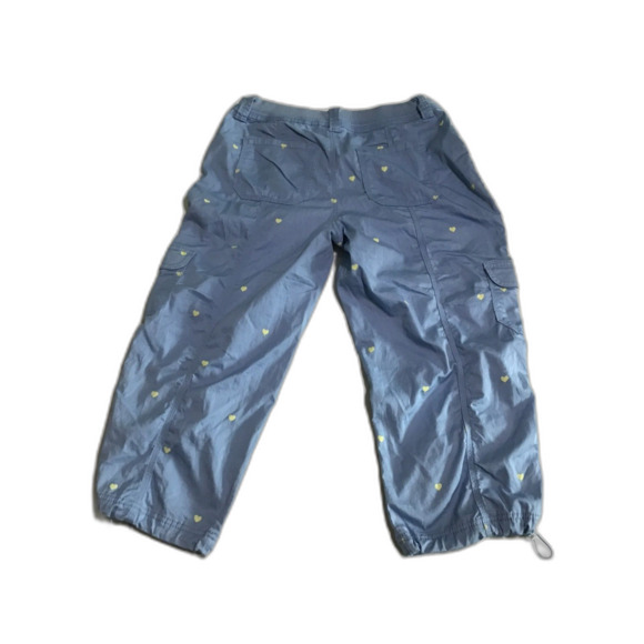 Blue White Heart Print Cargo Capri Pants - Style & Co, Size 6 - Picture 2 of 6